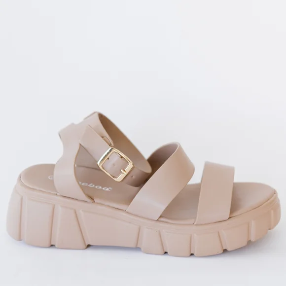 Best Foot Forward Platform Sandals Cream - Picture 4 of 5